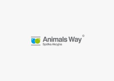 Opracowanie logo firmowego oraz zestawu logotypów produktowych Animals Way S.A.